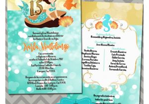 Under the Sea themed Quinceanera Invitations Under the Sea Quinceanera Invitations Turquoise 15th