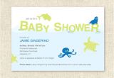 Underwater Baby Shower Invitations Underwater themer Baby Shower Invitation