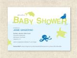 Underwater Baby Shower Invitations Underwater themer Baby Shower Invitation