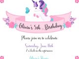 Unicorn 7th Birthday Invitation Template Unicorn Invitation Unicorn Birthday Invitation Unicorn