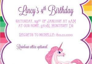 Unicorn Birthday Invitation Templates 9 Best Of Free Printable Unicorn Invitations