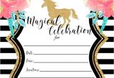 Unicorn Birthday Invitations Free Free Printable Golden Unicorn Birthday Invitation Template