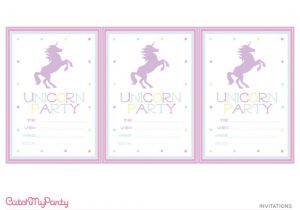 Unicorn Birthday Invitations Free Free Unicorn Birthday Party Printables