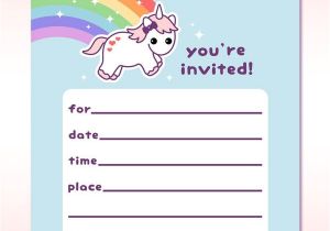 Unicorn Birthday Invitations Free Printable 17 Best Images About Rainbow Unicorn Party On Pinterest