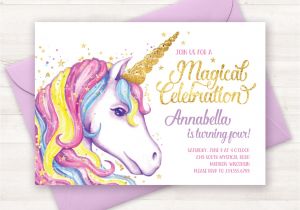 Unicorn Birthday Invitations Party City Birthday Unicorn Free Printable Birthday Invitation