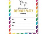 Unicorn Invitations for Birthday Party Free Printable Golden Unicorn Birthday Invitation Template