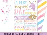 Unicorn Invitations for Birthday Party Unicorn Invitation Rainbow Invitation Magical Birthday