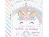Unicorn Party Invitation Wording Unicorn Birthday Invitation Unicorn Party Invite Zazzle Com