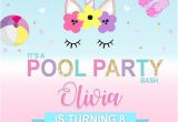 Unicorn Pool Party Invitation Template Printable Unicorn Pool Party Invitation Unicorn Party