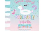 Unicorn Pool Party Invitation Template Unicorn Pool Party Birthday Invitation Pink Gold Zazzle Com