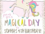 Unicorn theme Birthday Invitation Template Free Unicorn Birthday Invitation Magical Unicorn Party