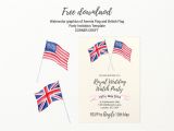 Union Jack Party Invitation Template Free Royal Wedding Invitation Template America Flag Union