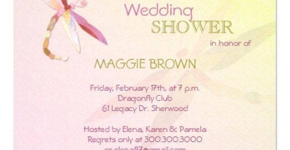 Unique Bridal Shower Invites Dragonfly theme Unique Bridal Shower Invitations 5 25