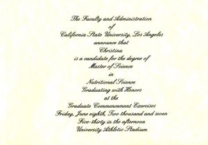 University Graduation Invitation Wording Graduation Announcement Sample Meichu2017 Me