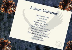 University Graduation Invitation Wording Items Similar to Auburn University Graduation Announcement