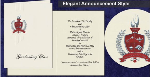 University Of Phoenix Graduation Invitations University Of Phoenix Graduation Announcements