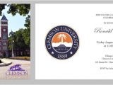 University Of south Carolina Graduation Invitations Clemson University