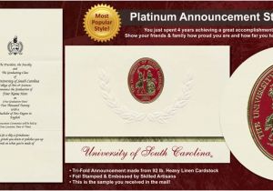 University Of south Carolina Graduation Invitations University Of south Carolina Graduation Announcements
