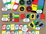 Uno Birthday Party Invitation Template Uno theme First Birthday Party Decoration Bundle by