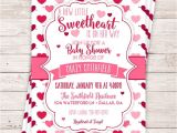 Valentine Baby Shower Invitations Printable Little Sweetheart Baby Shower Invitation