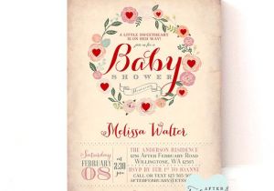 Valentine Baby Shower Invitations Valentine Baby Shower Invitation Baby Shower by afterfebruary