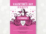 Valentine Party Invitation Template Printable Valentines Day Party Invitation Invite Pink Diy