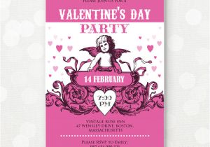 Valentine Party Invitation Template Printable Valentines Day Party Invitation Invite Pink Diy