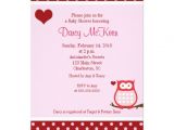 Valentine S Day Baby Shower Invitations Owl Valentine S Day Heart Baby Shower Invitation