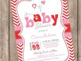 Valentine S Day Baby Shower Invitations Valentine S Day Baby Shower Invitation Pink Red