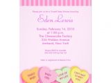 Valentine S Day Baby Shower Invitations Valentines Day Conversation Heart Baby Shower 5×7 Paper