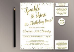 Ve Day Party Invitation Template Editable Birthday Party Invitation Template Sparkle and
