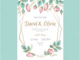 Vector Floral Wedding Invitation Template Colorful Floral Wedding Invitation Template Vector Free