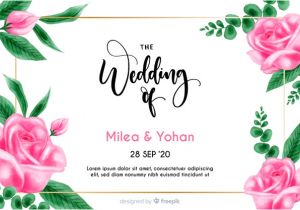 Vector Floral Wedding Invitation Template Watercolor Floral Wedding Invitation Template Vector