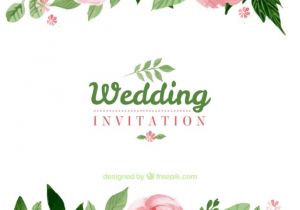 Vector Flowers for Wedding Invitations Floral Wedding Invitation Vector Free Download