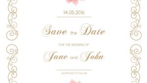 Vector Flowers for Wedding Invitations Vintage Flower with Wedding Invitation Vector 04 Vector