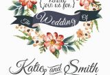 Vector Flowers for Wedding Invitations Watercolor Flower Wedding Invitations Vector Eps