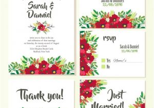 Vector Flowers for Wedding Invitations Wedding Invitations Floral Design Vector Free Download