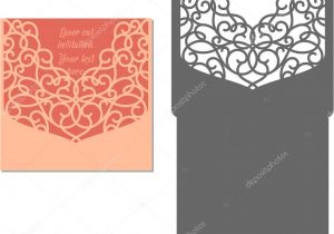 Vector Wedding Invitation Envelope Template Laser Cut Envelope Template for Invitation Wedding Card