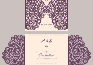 Vector Wedding Invitation Envelope Template Wedding Invitation or Greeting Card with Abstract ornament