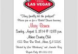 Vegas Bridal Shower Invitations Las Vegas Bridal Shower Invitation