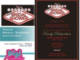 Vegas Bridal Shower Invitations Las Vegas themed Wedding Shower Invitations