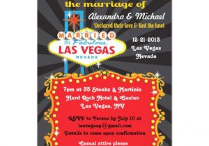Vegas Wedding Invitation Template Las Vegas Post Wedding Reception Invitations Zazzle