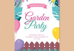Vegetable Party Invitation Template Garden Party Invitation Download Free Vector Art Stock