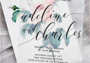 Vellum Wedding Invitation Template Vellum Wedding Invitations Wedding Stationery Trend