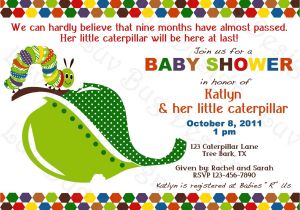 Very Hungry Caterpillar Baby Shower Invitations Baby Shower Invitations Hungry Caterpillar