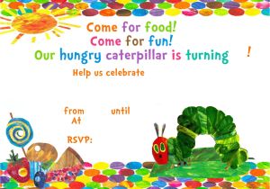 Very Hungry Caterpillar Birthday Invitation Template Free Printable Very Hungry Caterpillar Birthday Invitation