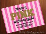 Victoria Secret Birthday Invitation Template Teen Birthday Party Invitation Pink Secretvictoria Pink