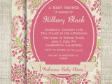 Victorian Baby Shower Invitations Girl Baby Shower or Birthday Invitations by Cardtopia Pany