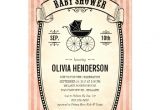 Victorian Baby Shower Invitations Victorian Vintage Baby Shower Invitations for Girl 5" X 7