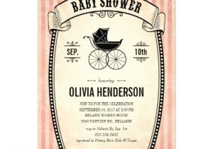 Victorian Baby Shower Invitations Victorian Vintage Baby Shower Invitations for Girl 5" X 7